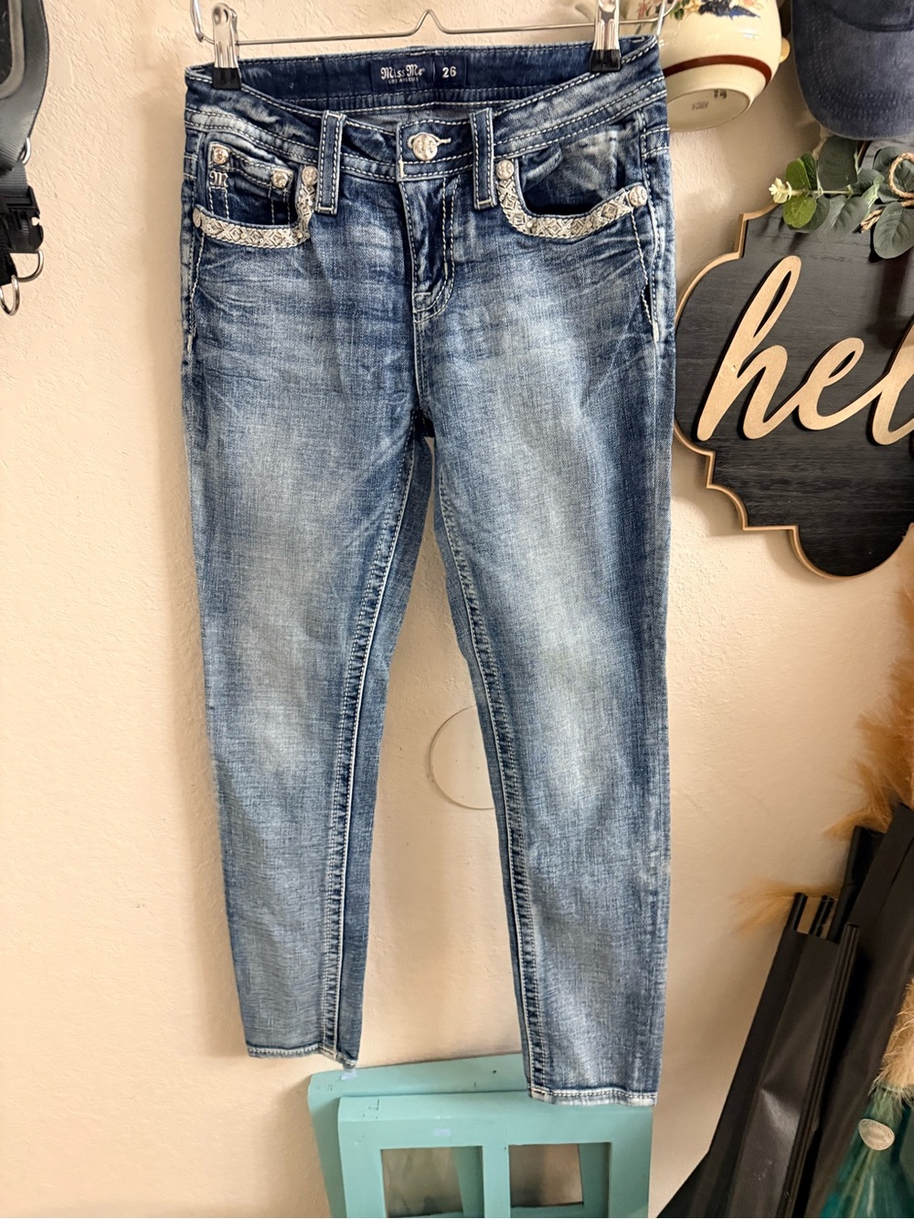 Miss Me Light Blue Cropped Skinny Jeans